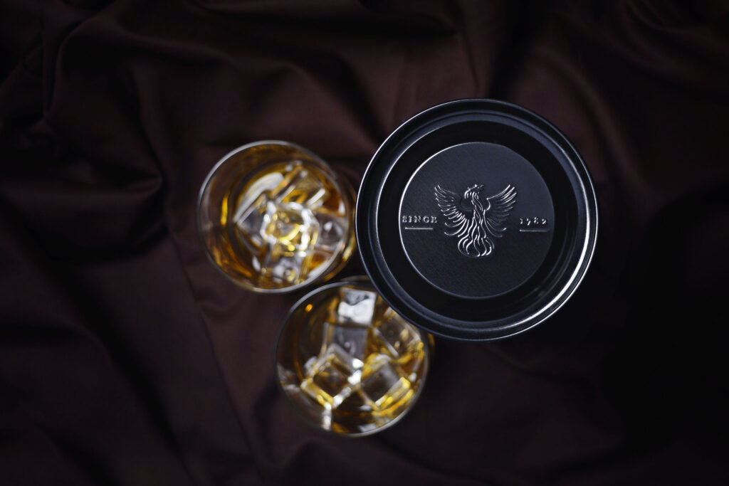 Teeling whiskey in glasses and the packaging